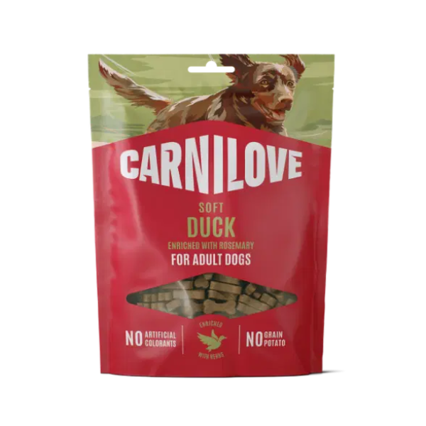 Carnilove duck enriched with rosemary soft dog treats - 200g