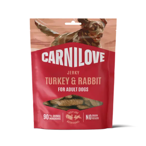 Carnilove Turkey & Rabbit Jerky Dog Treats - 100g