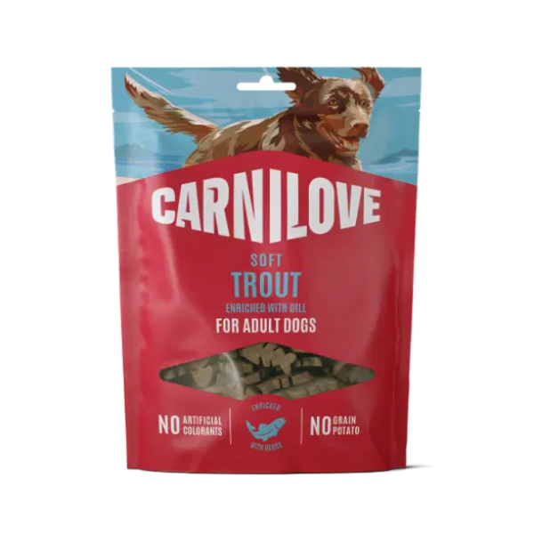 Carnilove trout enriched with dill soft dog treats - 200g
