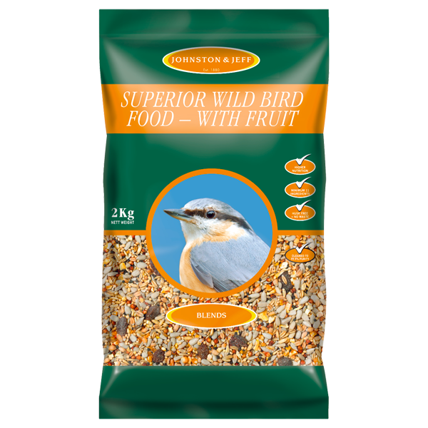 Johnston & Jeff Superior Wild Bird Food With Fruit - 2KG