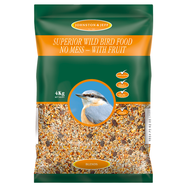 Johnston & Jeff Superior Wild Bird Food With Fruit - 4KG