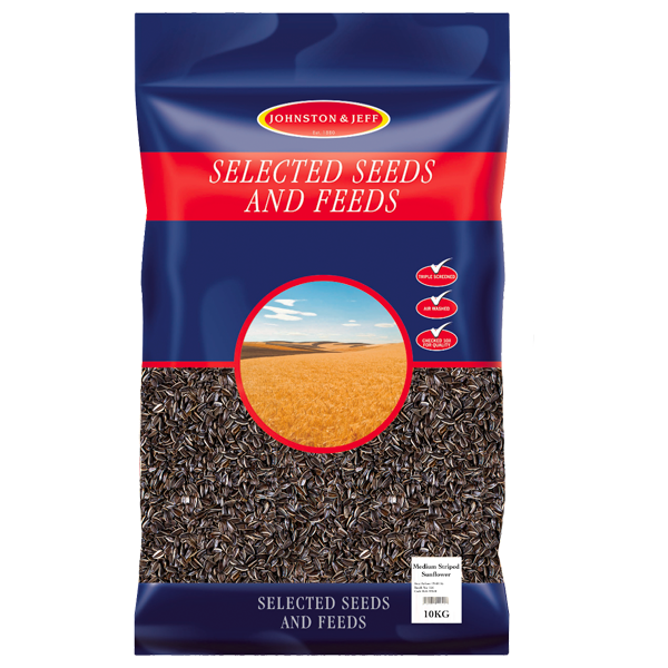 Johnston & Jeff Medium Striped Sunflower Seeds - 10KG