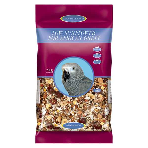 Johnston & Jeff Low Sunflower For African Greys - 2KG