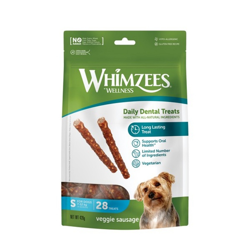 Whimzees - Veggie Sausages - Small (7 - 12KG) - 28 pack
