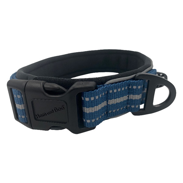Hem & Boo Neo Sports Padded Dog Collar Blue