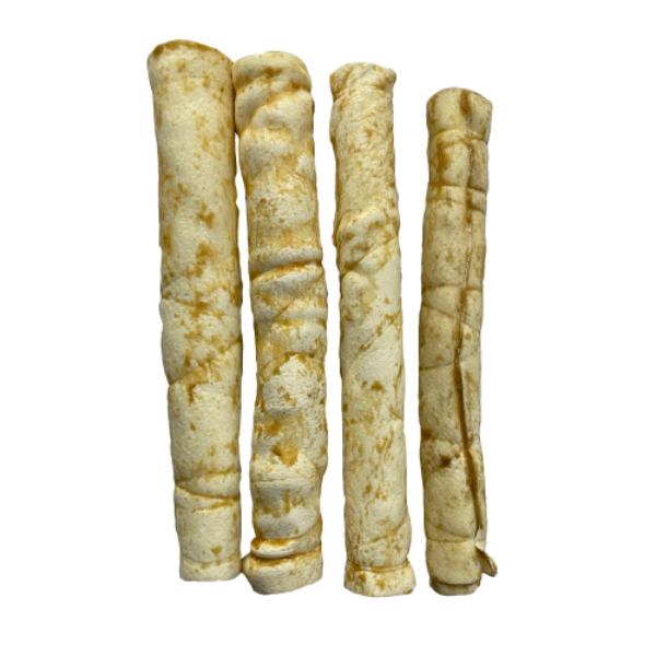 Healthy Paws Buffalo 8 Inch White Roll With Peanut Butter - 400g