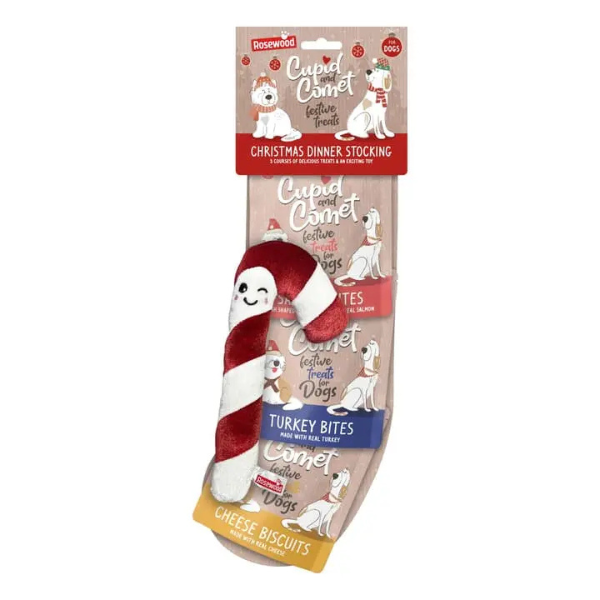 Cupid And Comet Christmas Dinner Stocking For Dogs